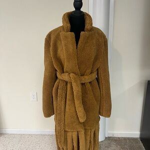 Luxe Moda Brand Tan Teddy Jacket